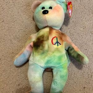 Peace the Tie Dye Bear Ty Beanie baby 1996